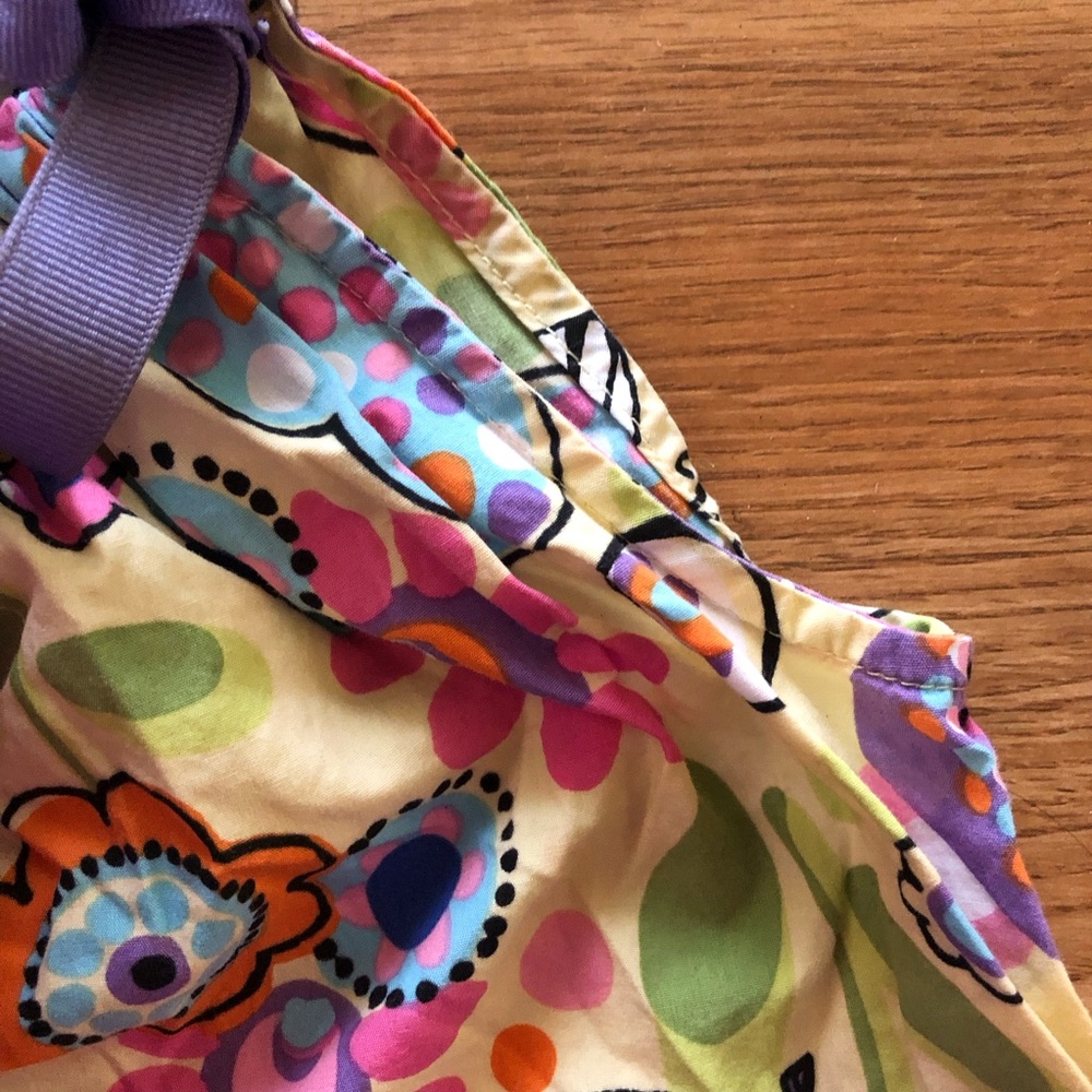 Hanna Andersson Floral Sleeveless Dress with Purple Accents - Picture 4 of 6